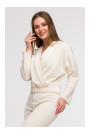 B292 Wrap front sweatshirt - vanilla
