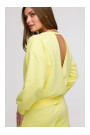 B293 Open back sweatshirt - lemon