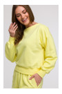 B293 Open back sweatshirt - lemon