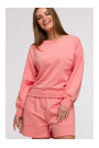 B293 Open back sweatshirt - coral