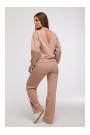 B293 Open back sweatshirt - mocca