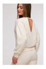 B293 Open back sweatshirt - vanilla