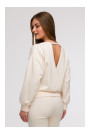 B293 Open back sweatshirt - vanilla