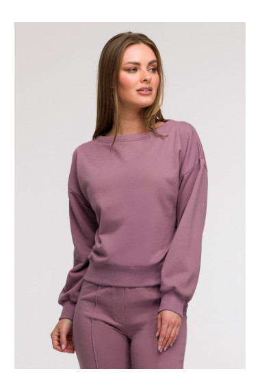 B293 Open back sweatshirt - heather