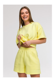 B295 Shorts with patch pockets - lemon