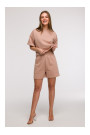 B295 Shorts with patch pockets - mocca