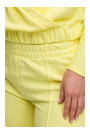 B296 Wide leg trousers with front seams - lemon