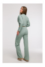 B296 Wide leg trousers with front seams - mint