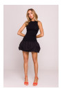 M863 Bubble hem racer dress - black