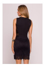 M864 Mini dress with lace panels - black