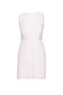 M864 Mini dress with lace panels - ecru