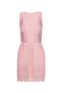 M864 Mini dress with lace panels - powder