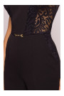 M866 Lace panels jumpsuit - black