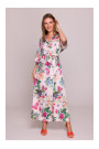 S405 Wrap maxi dress with print - model 1