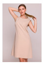 S408 Sleeveless shift dress - beige