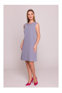 S408 Sleeveless shift dress - dove grey