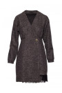 M871 Tweed wrap dress - black