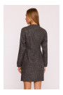 M871 Tweed wrap dress - black