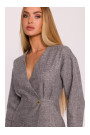 M871 Tweed wrap dress - graphite