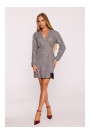 M871 Tweed wrap dress - graphite
