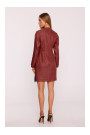 M871 Tweed wrap dress - maroon