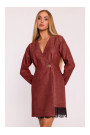 M871 Tweed wrap dress - maroon