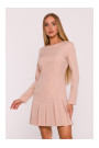M872 Dress with inverted pleats - beige