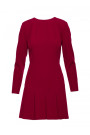 M872 Dress with inverted pleats - maroon