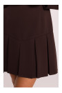 M872 Dress with inverted pleats - brown