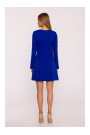 M872 Dress with inverted pleats - royal blue