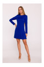 M872 Dress with inverted pleats - royal blue