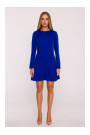 M872 Dress with inverted pleats - royal blue