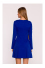 M872 Dress with inverted pleats - royal blue