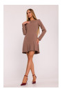 M872 Dress with inverted pleats - mocca
