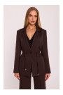 M873 Blazer with cinched waist - brown