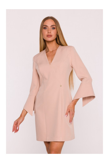 M876 Dress with wide cuffs - beige