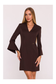 M876 Dress with wide cuffs - brown