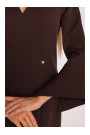 M876 Dress with wide cuffs - brown