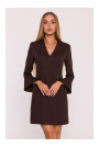 M876 Dress with wide cuffs - brown