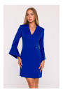 M876 Dress with wide cuffs - royal blue