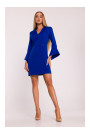 M876 Dress with wide cuffs - royal blue