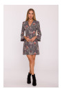M877 Print dress with wide cuffs - model 1