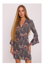 M877 Print dress with wide cuffs - model 1