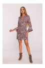 M877 Print dress with wide cuffs - model 2