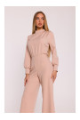 M879 Jumpsuit with stand-up collar - beige