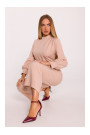 M879 Jumpsuit with stand-up collar - beige