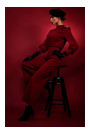 M879 Jumpsuit with stand-up collar - maroon