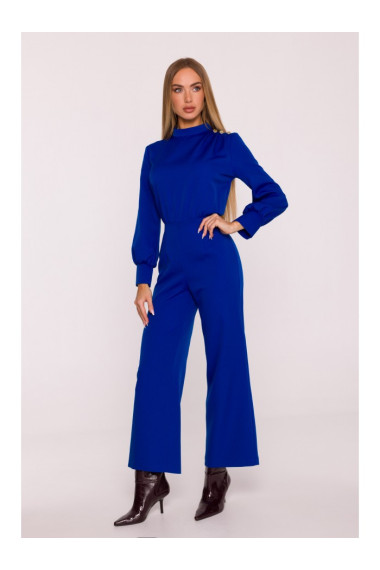 M879 Jumpsuit with stand-up collar - royal blue