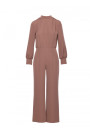 M879 Jumpsuit with stand-up collar - mocca