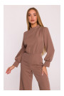 M879 Jumpsuit with stand-up collar - mocca